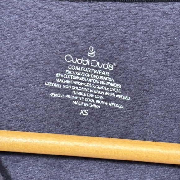 Cuddlduds Charcoal Quarter-Zip Top - Picture 3 of 4